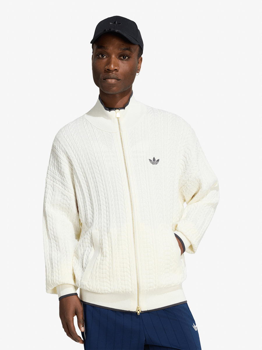 off-white ミドル丈ジャケット　archive ADIDAS Men's White Archive Cutline Crew-Neck Sweatshirt