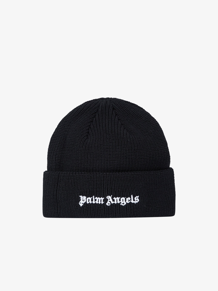 PALM ANGELS Z1150 Black Cotton Beanie