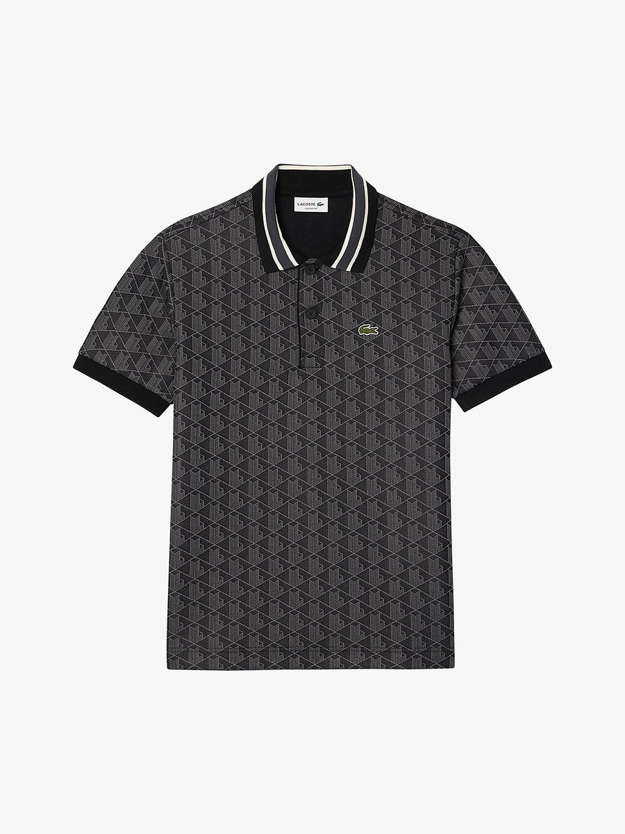LACOSTE Polo shirt with contrasting collar and monogram DH1417