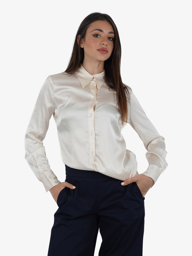 DIXIE Camicia con colletto classico CDO5JSG donna viscosa beige
