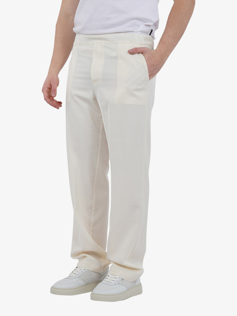 GRIFONI Pantalone con elastico GR140051/16 uomo viscosa beige