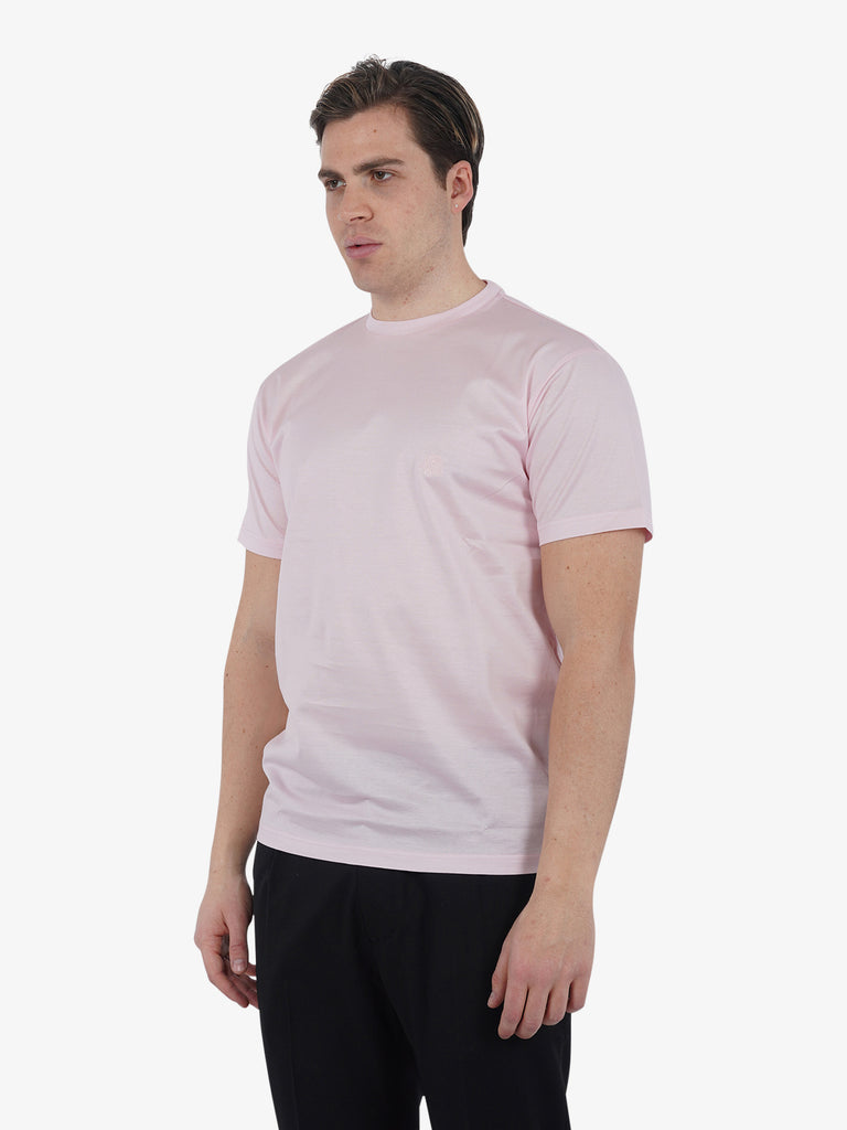 LOW BRAND T-shirt B150 Rose con ricamo L1TSS246498 uomo cotone rosa