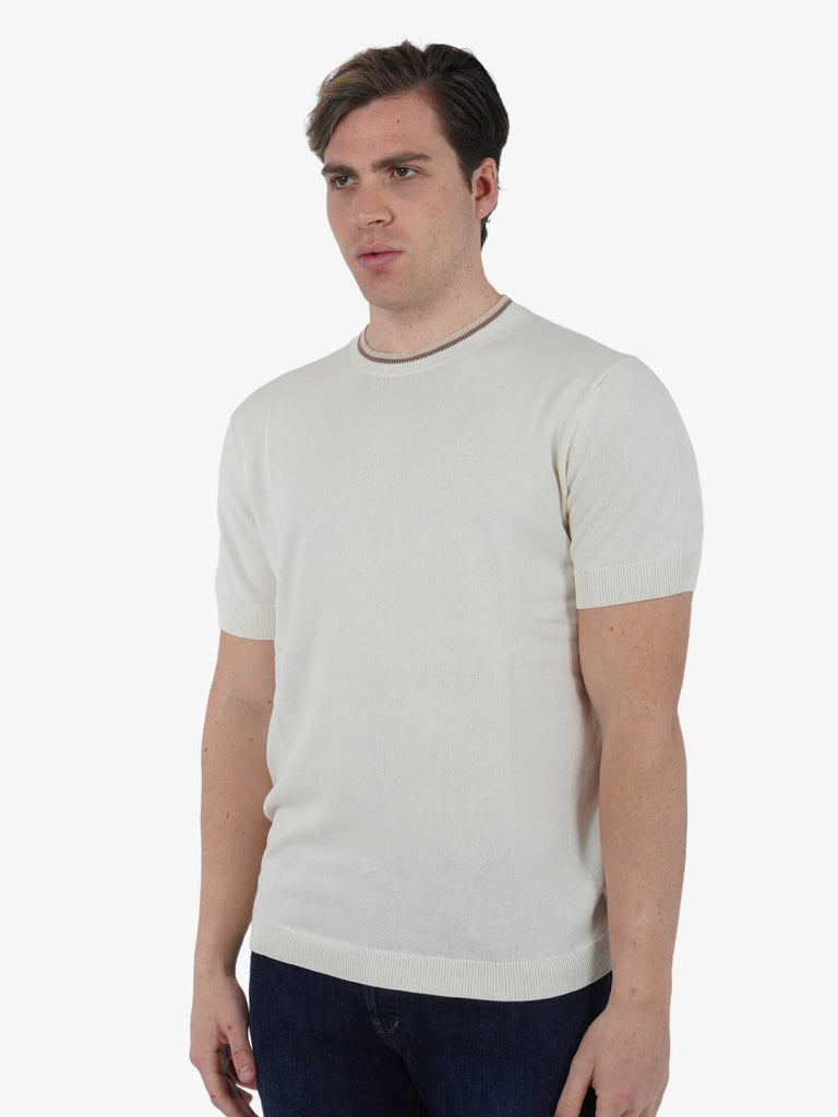 SSEINSE T-shirt girocollo M/M ME2716SS uomo cotone panna