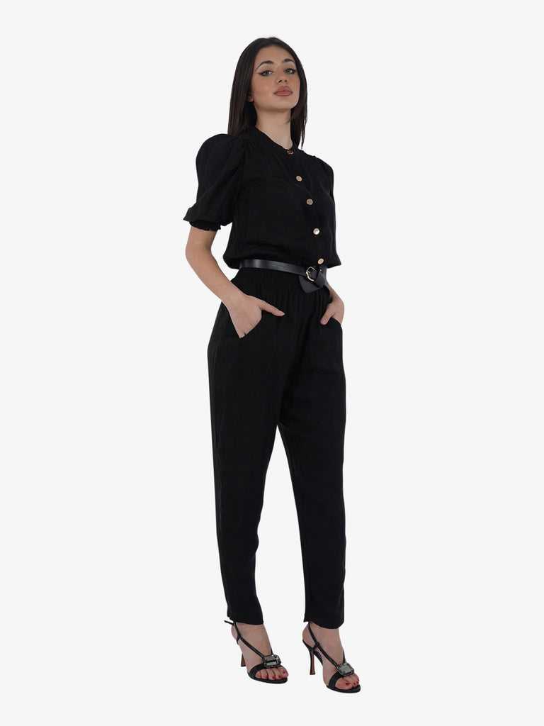 TRASH AND LUXURY Jumpsuit TL-11SS240440 donna cupro nero