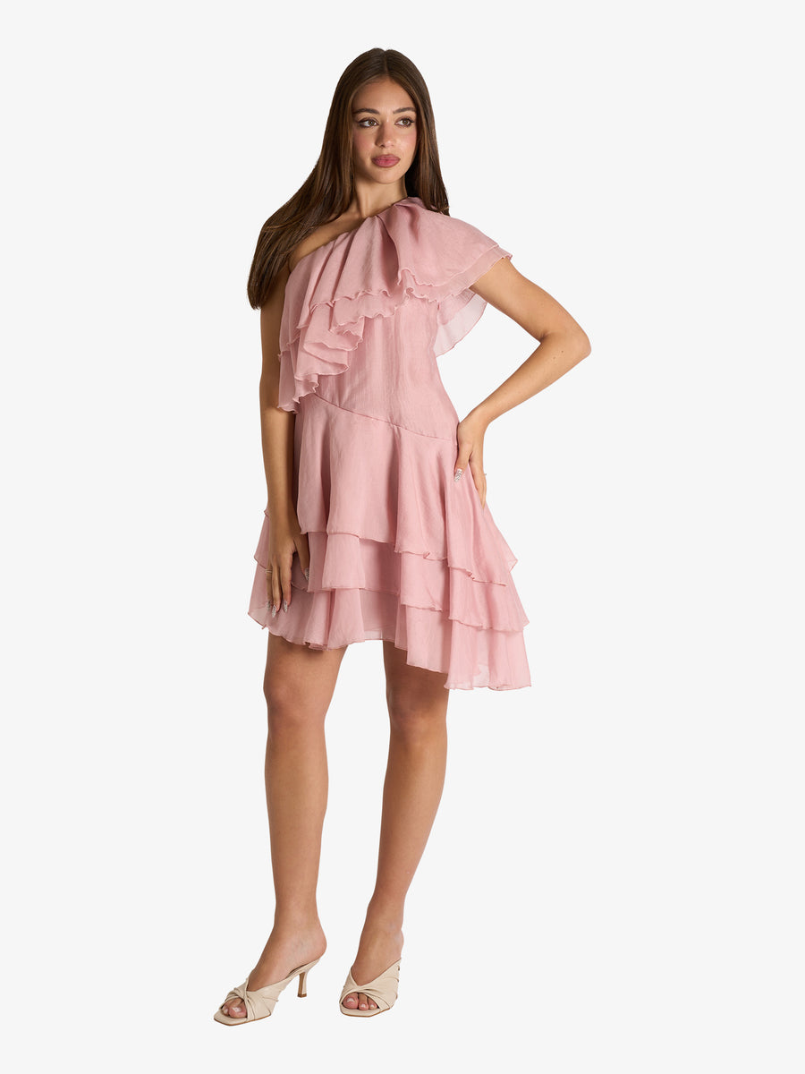 PHILIA LOFT pink women's georgette short dress