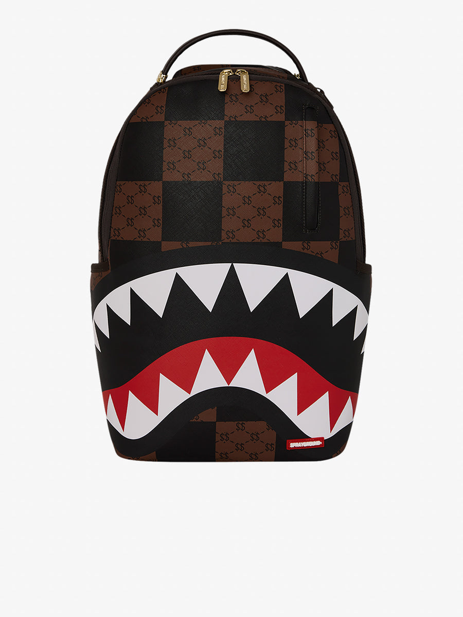 SPRAYGROUND enlarged backpack check paris dlxsv 910b6263nsz brown pvc