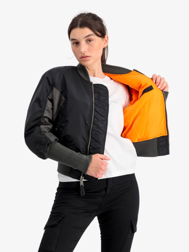 ALPHA INDUSTRIES Bomber MA-1 Cyber 10800803 donna nero
