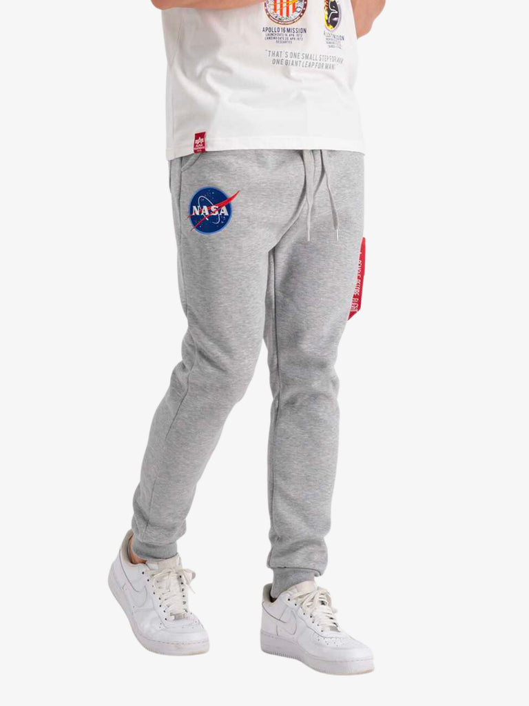 ALPHA INDUSTRIES Pantalone Joggers cargo NASA 118369A17 uomo grigio erica
