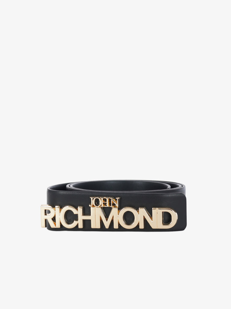 JOHN RICHMOND Cintura JR-C106W donna in vera pelle nero/oro
