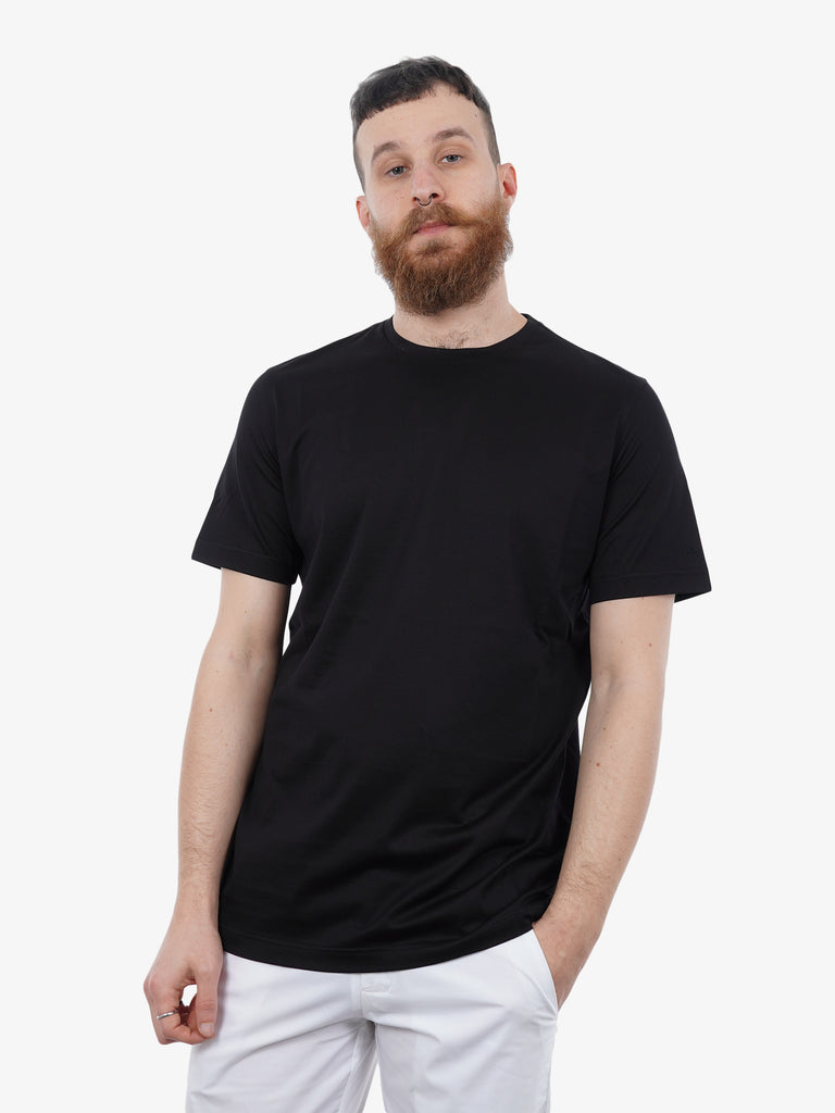 ALESSANDRO DELL'ACQUA T-shirt basic uomo in cotone nero