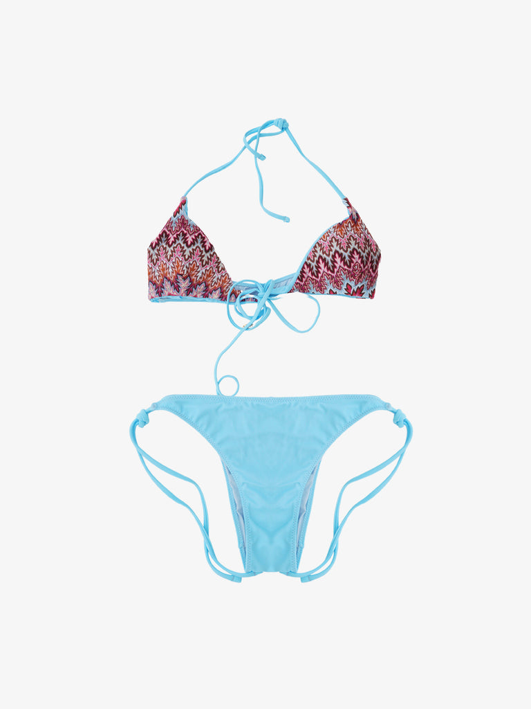 COTAZUR Costume da bagno bikini donna spiegato azzurro