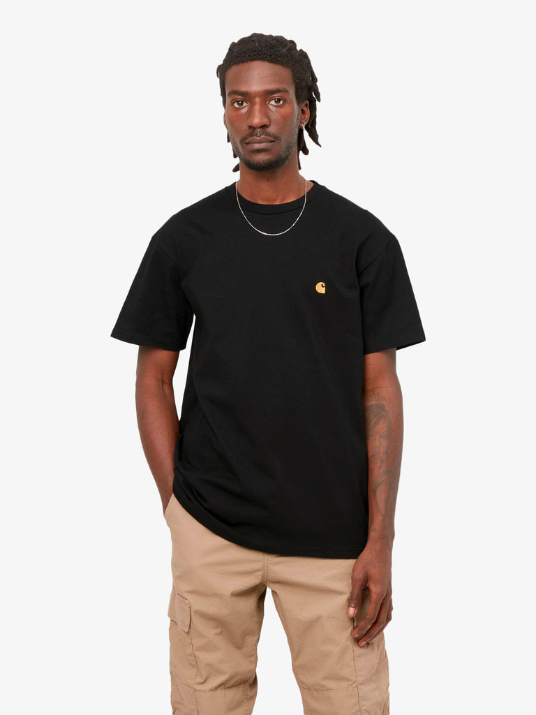 CARHARTT WIP T-Shirt S/S Chase I026391_00F_XX uomo in cotone nero