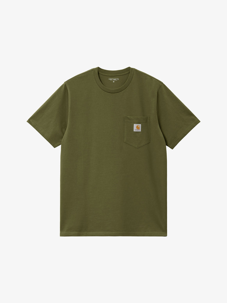 CARHARTT WIP T-shirt S/S Pocket I030434_1YS_XX uomo in cotone verde dundee