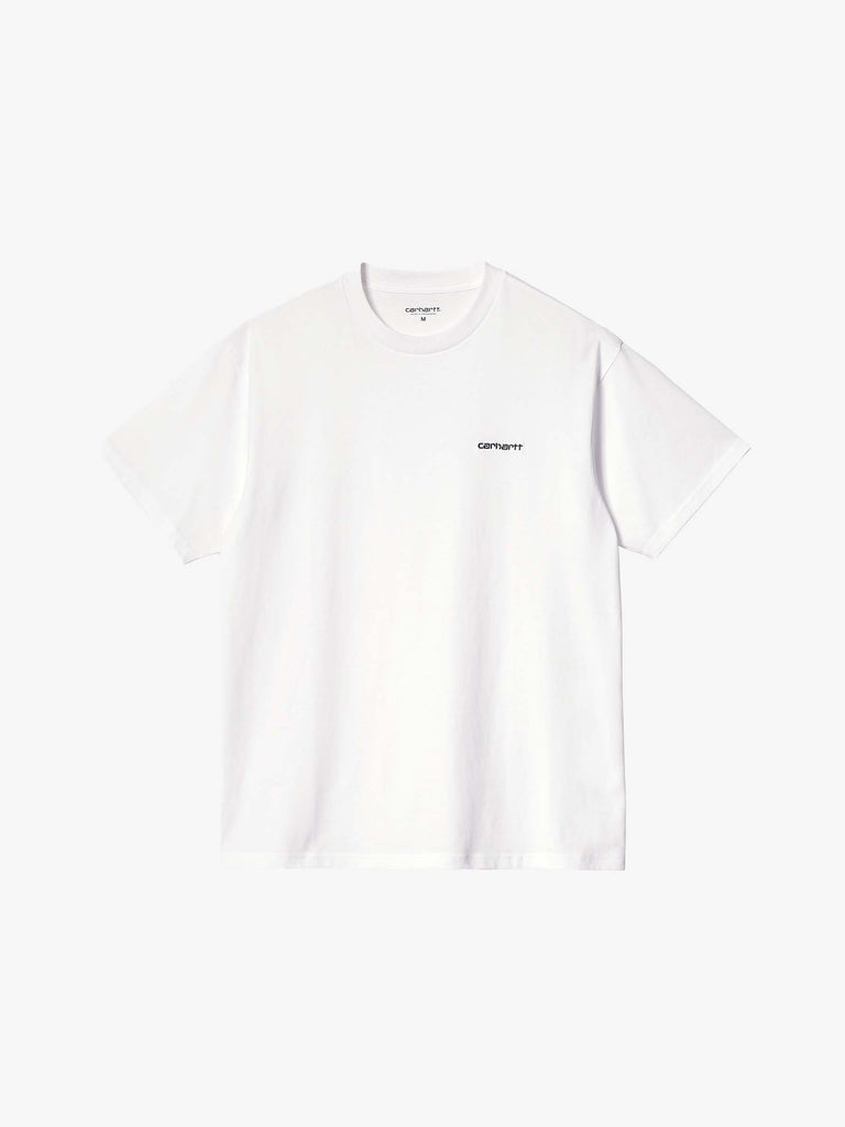 CARHARTT WIP T-Shirt S/S Script Embroidery uomo bianca