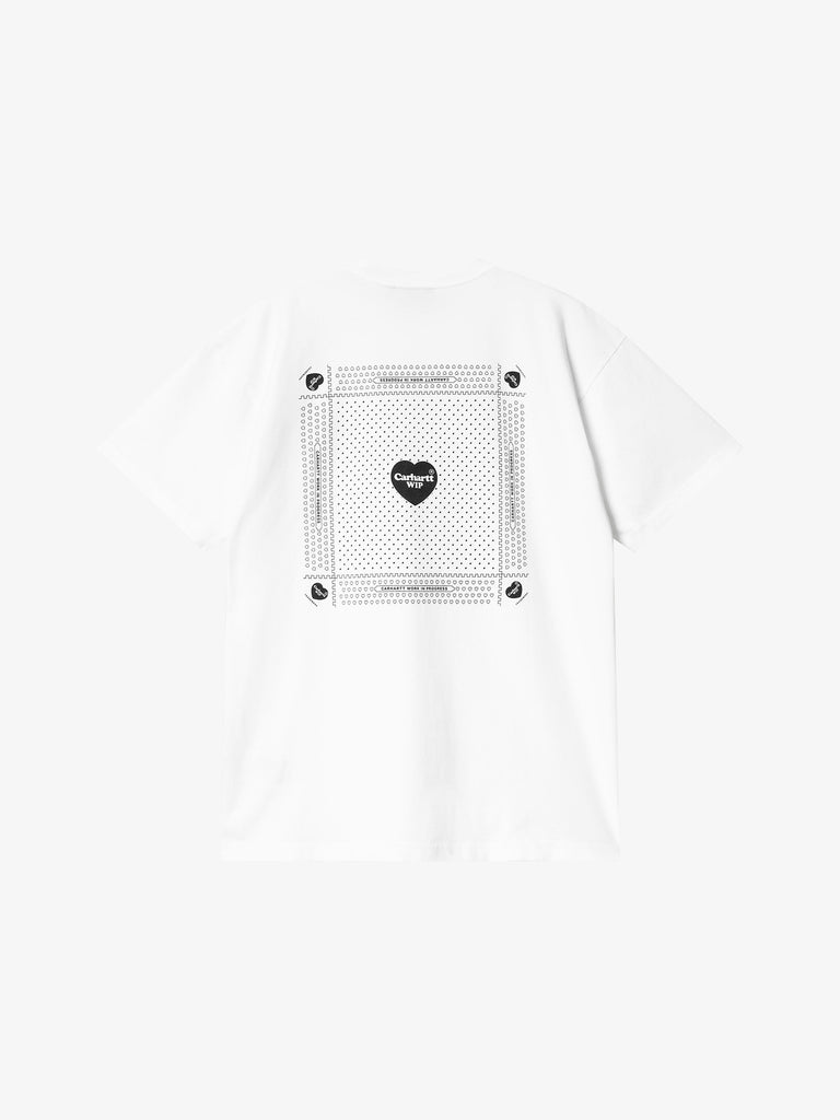CARHARTT WIP T-shirt S/S Heart Bandana I033116_00A_06 uomo in cotone bianco