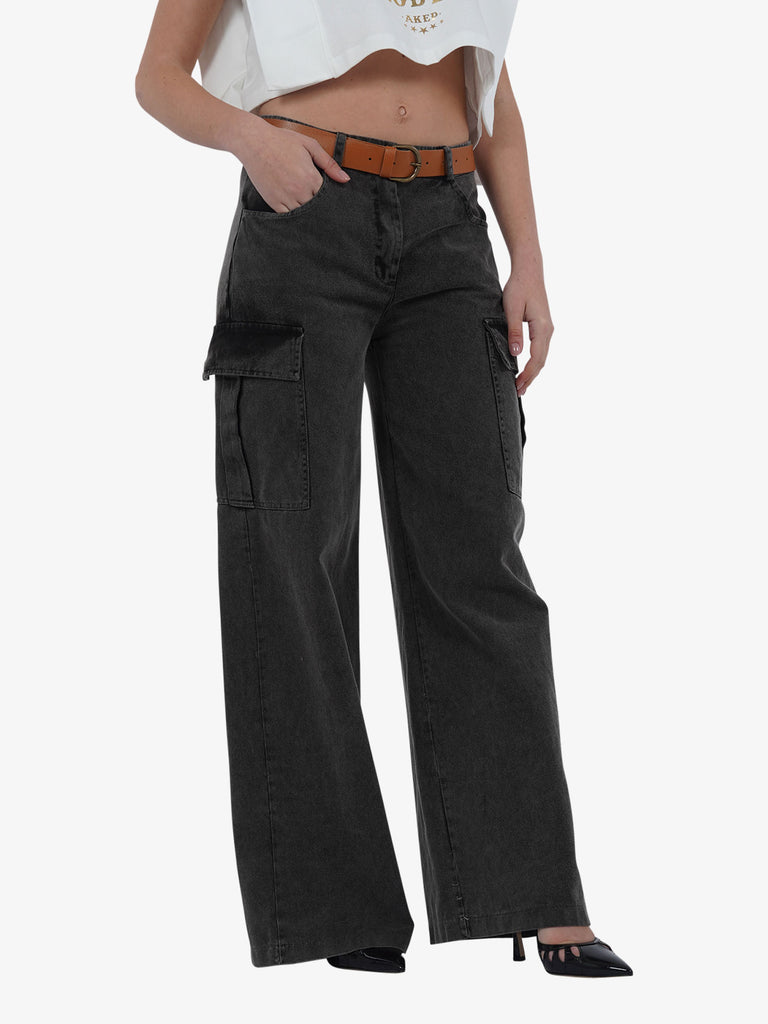 HAVE ONE Pantalone PUP-L135 donna cotone grigio