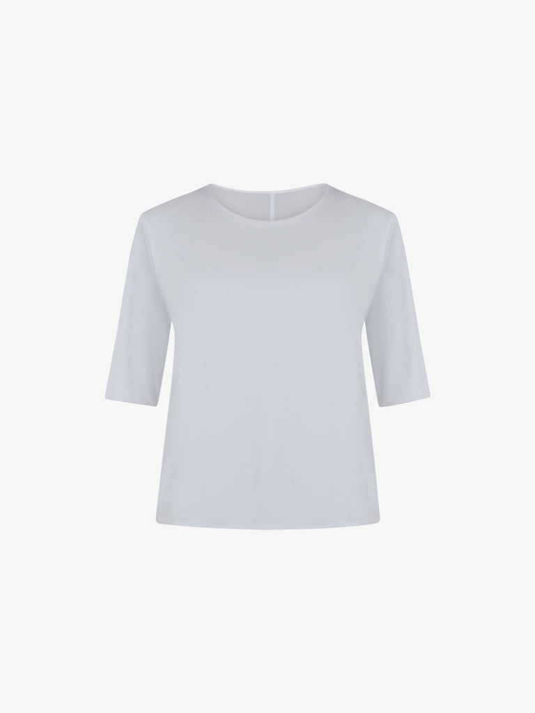 JIJIL T-shirt manica 3/4 TS218 donna in tessuto tecnico bianco