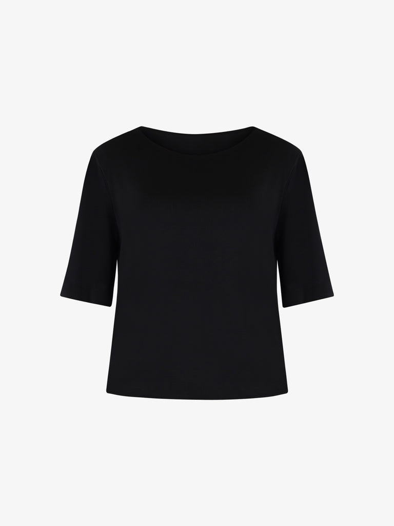 JIJIL T-shirt manica 3/4 TS218 donna in tessuto tecnico nero