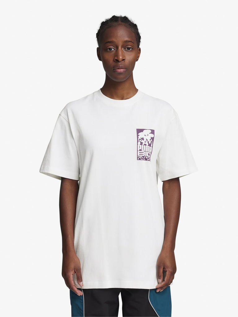 PUMA T-shirt PUMA x PERKS AND MINI unisex in cotone bianco