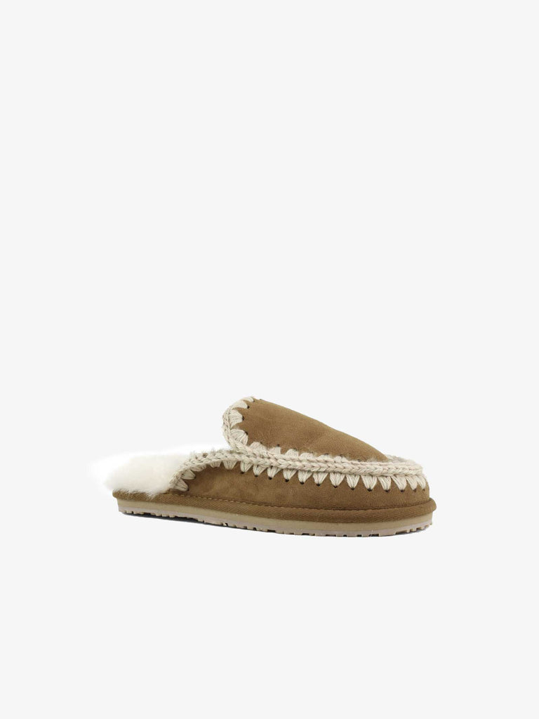 MOU Sabot Eskimo Slipper FW161007A donna pelle cognac