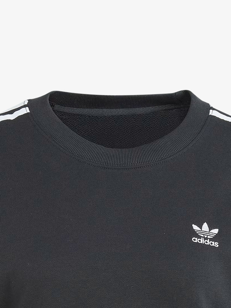 ADIDAS Felpa con cappuccio 3-Stripes Crew IR5522 donna cotone nero