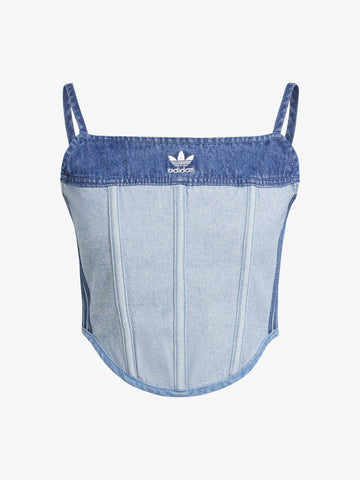 ADIDAS Top corsetto Ksenia denim IW5671 donna cotone blu