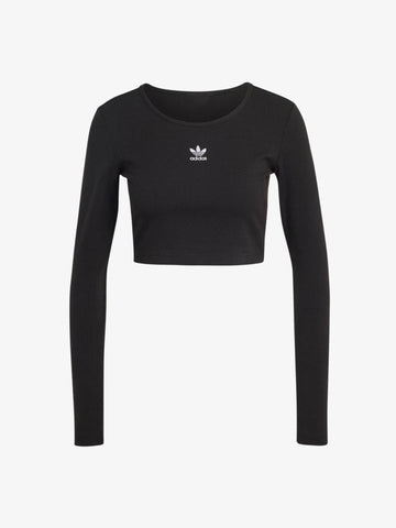 ADIDAS Maglia a maniche lunghe Essentials Ribbed Crop IW5725 donna