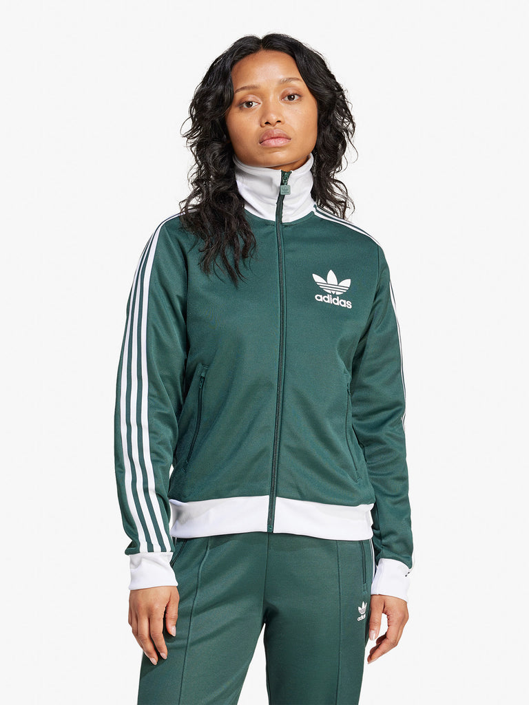 ADIDAS Felpa girocollo Beckenbauer IY2221 donna cotone verde