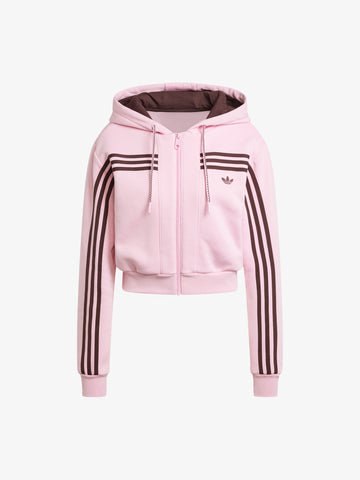 ADIDAS Felpa con cappuccio 70s Full Zip Fleece JN7665 donna cotone rosa