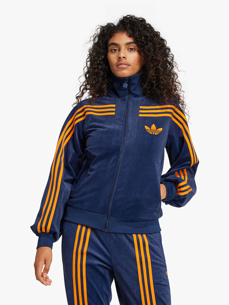 ADIDAS Felpa girocollo 70s Velour JN8287 donna blu