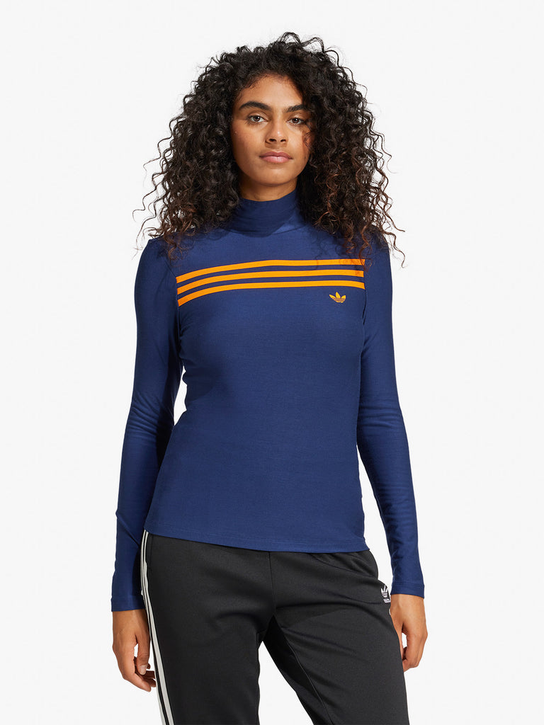 ADIDAS Maglia a maniche lunghe 3-Stripes 70s JN8315 donna blu