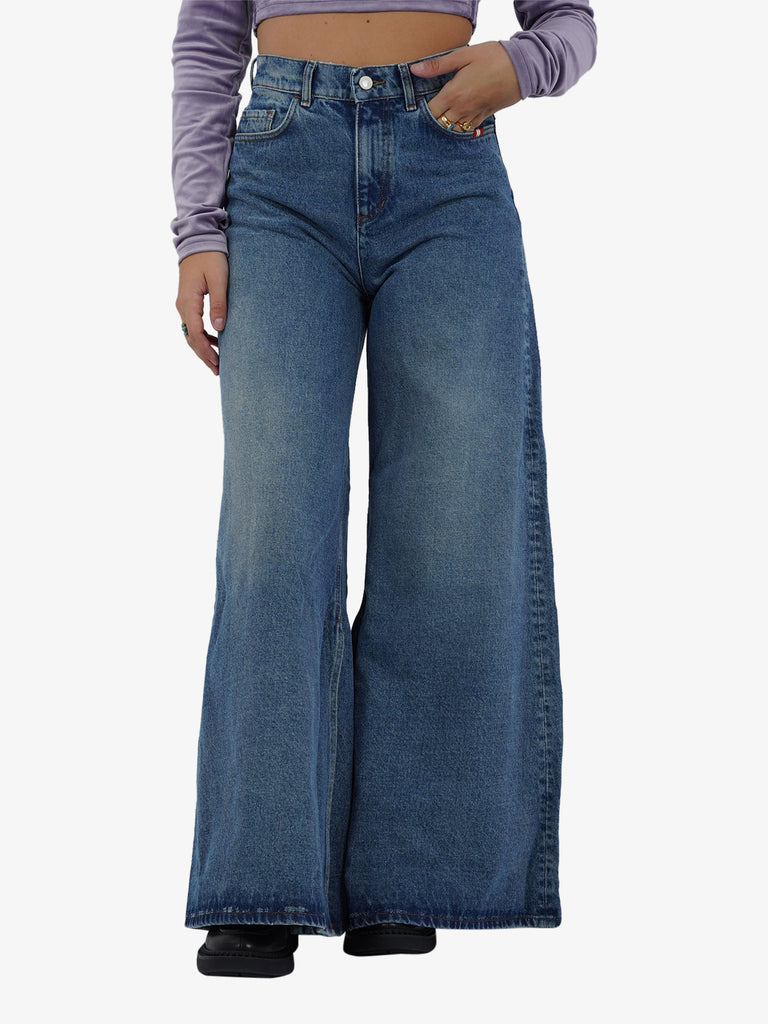 AMISH Jeans Colette split donna cotone denim