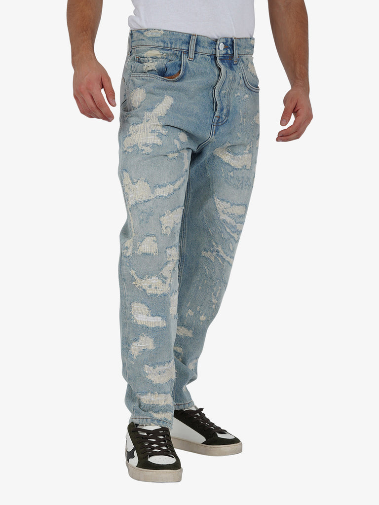 AMISH Jeans Jeremiah distressed uomo cotone denim