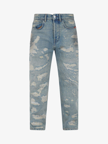 AMISH Jeans Jeremiah distressed uomo cotone denim