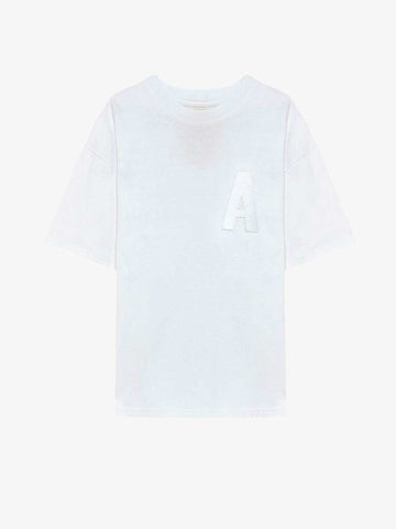 AMISH T-shirt Dan Sablom con stampa Poet cotone bianco