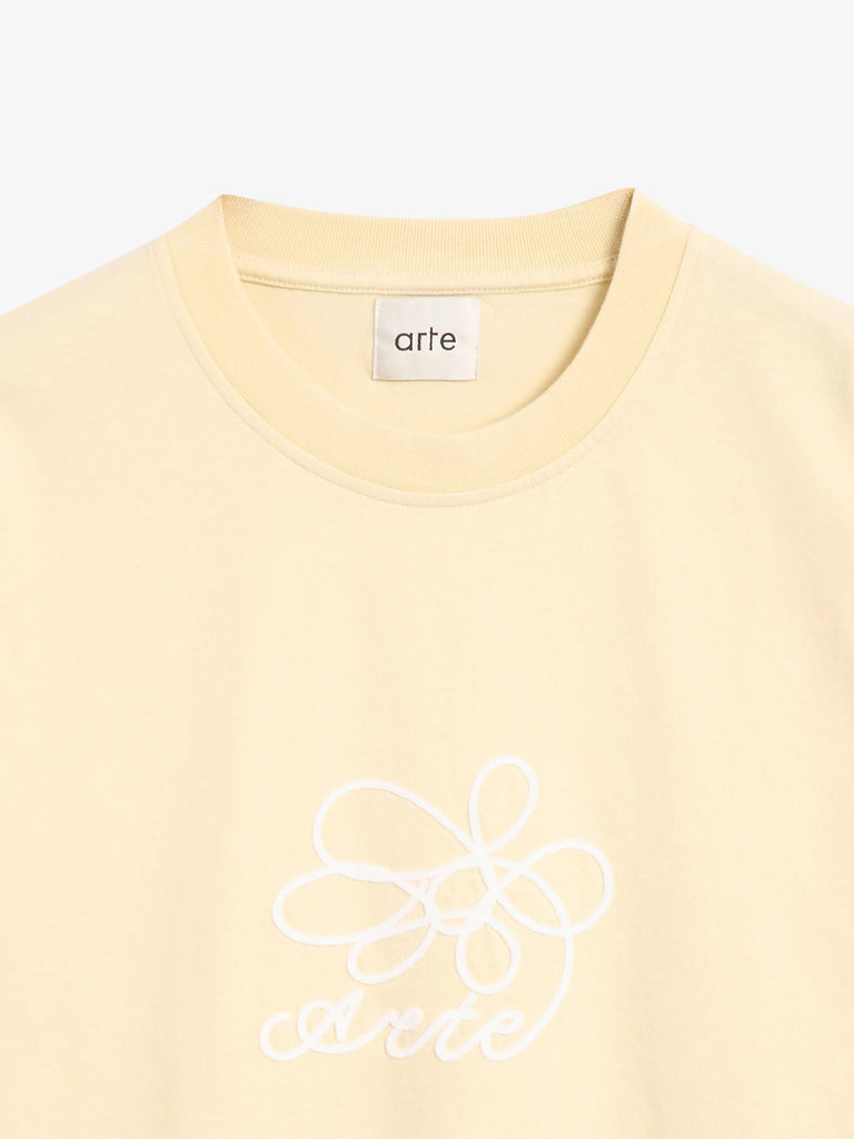 ARTE ANTWERP T-shirt Round Flower AW24-125T uomo cotone beige