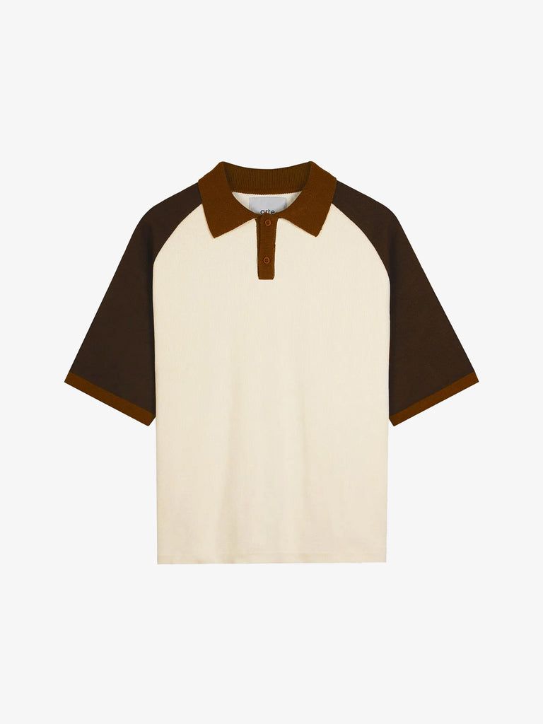 ARTE ANTWERP Polo Baseball AW24-159K uomo cotone beige