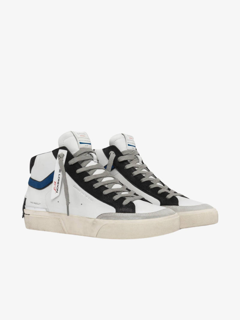 CRIME LONDON Sneakers Recut High 15170AA7 uomo pelle bianco