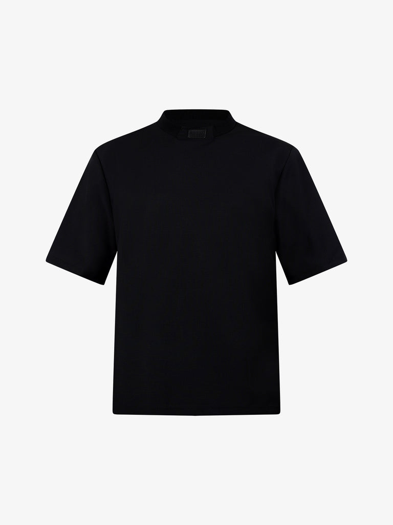 DARK LABEL T-shirt mezzo collo uomo cotone nero