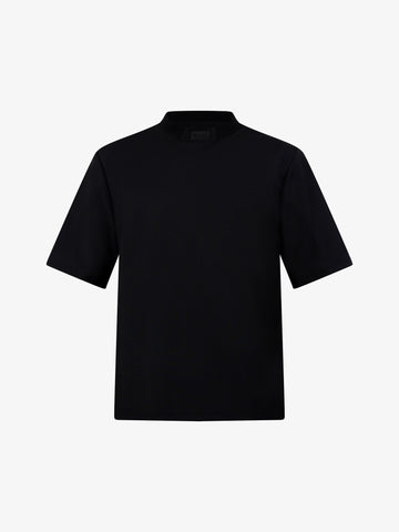 DARK LABEL T-shirt mezzo collo uomo cotone nero