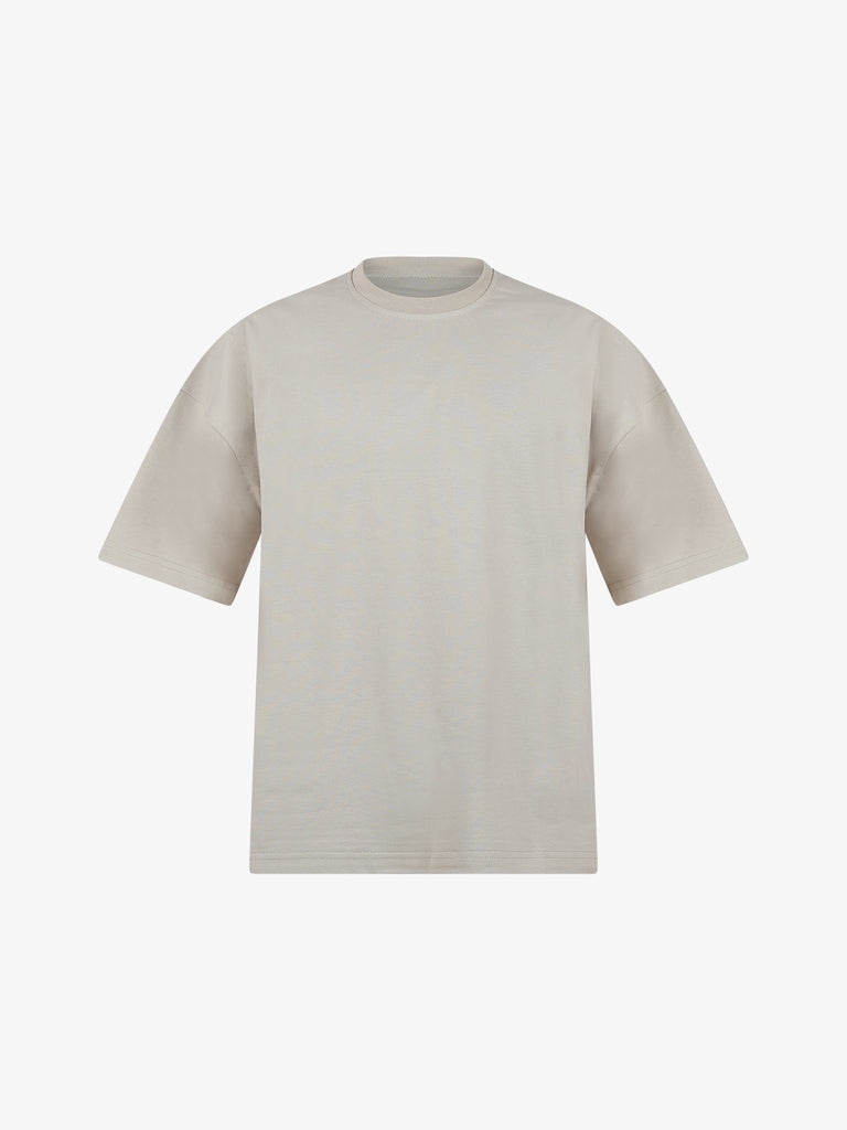 DARK LABEL T-shirt oversize uomo cotone beige