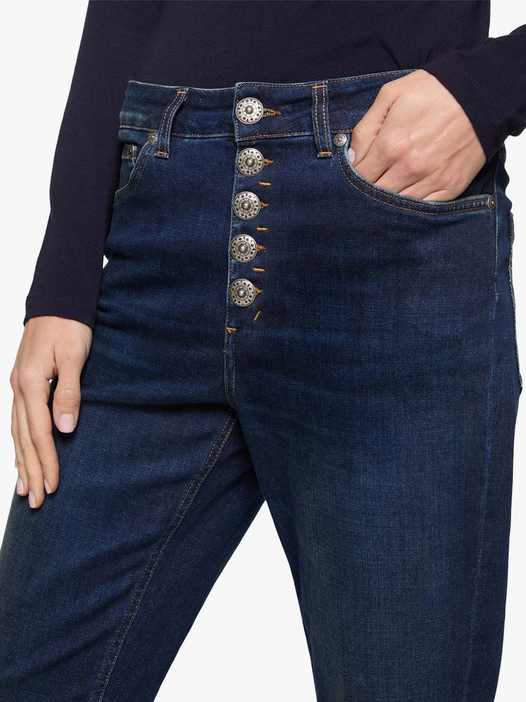 DONDUP Jeans Koond largo in denim elasticizzato DP268 DS0345D HV7 DD donna cotone blu