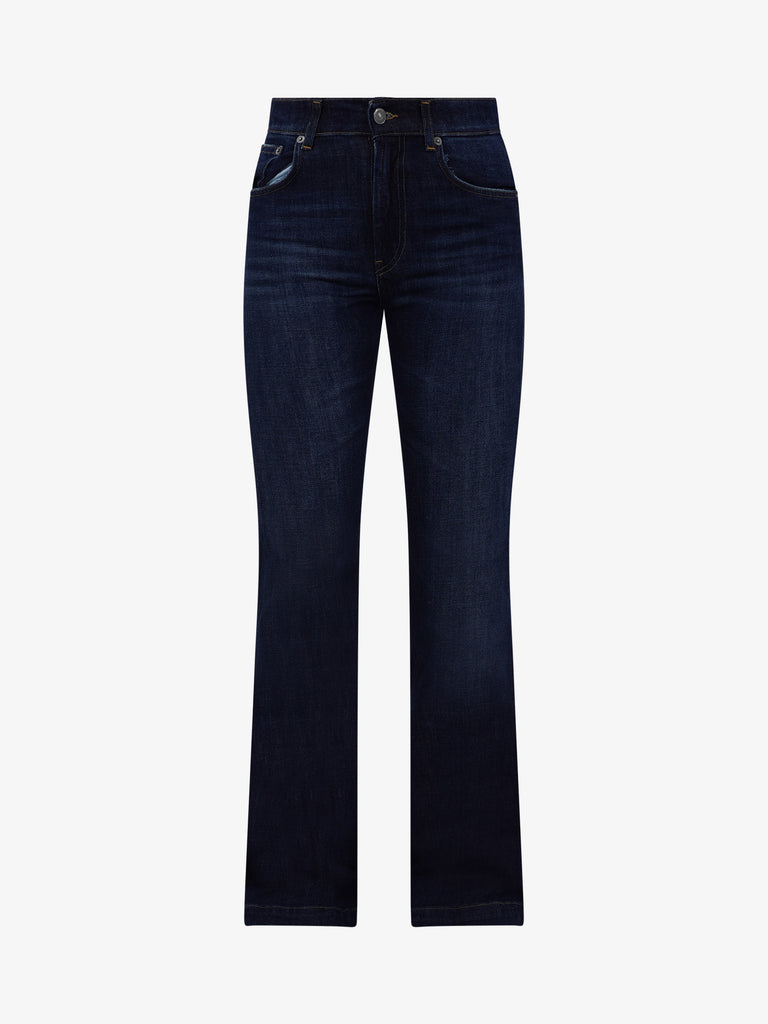 DONDUP Jeans Olivia bootcut in denim fisso donna cotone blu