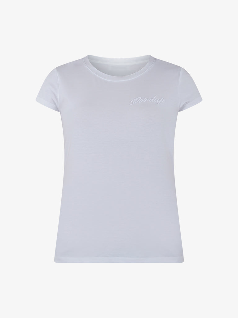 DONDUP T-shirt piccola donna cotone bianco