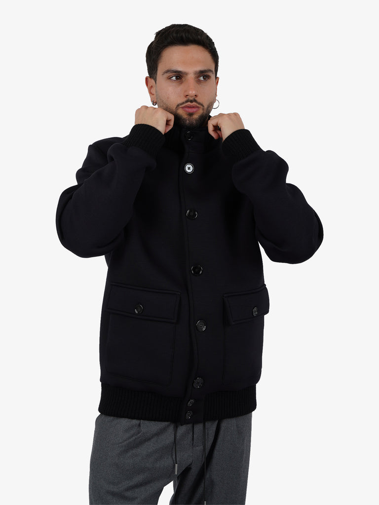 DONDUP Giubbotto bomber in neoprene uomo nero