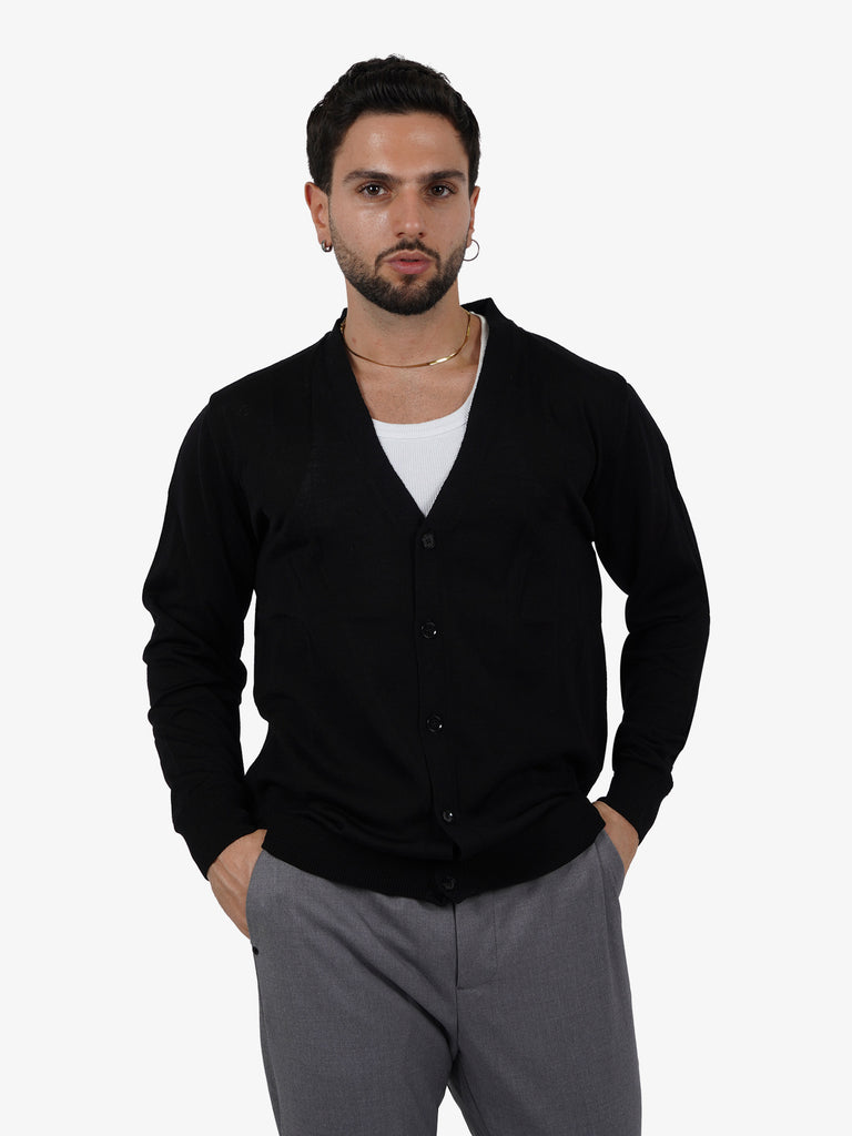 GAZZARRINI Cardigan uomo nero