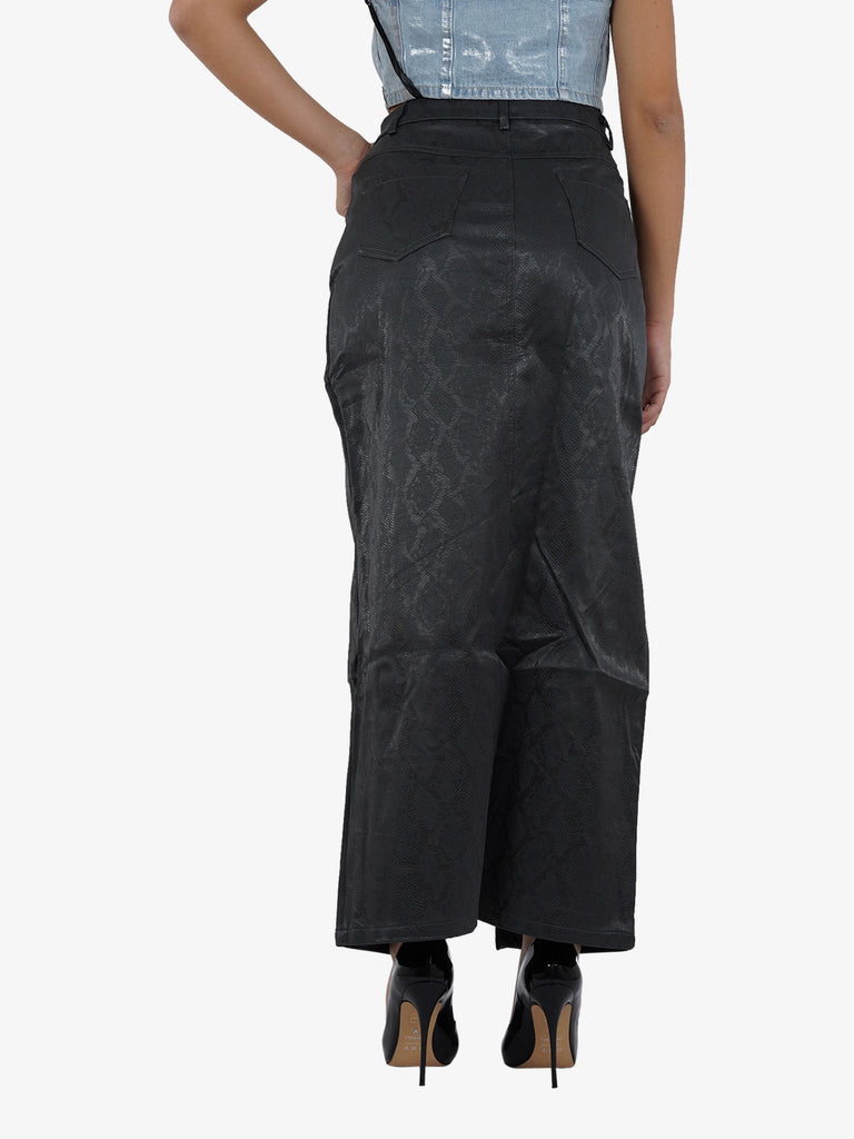 GLAMOROUS Gonna lunghe con spacco centrale donna nero