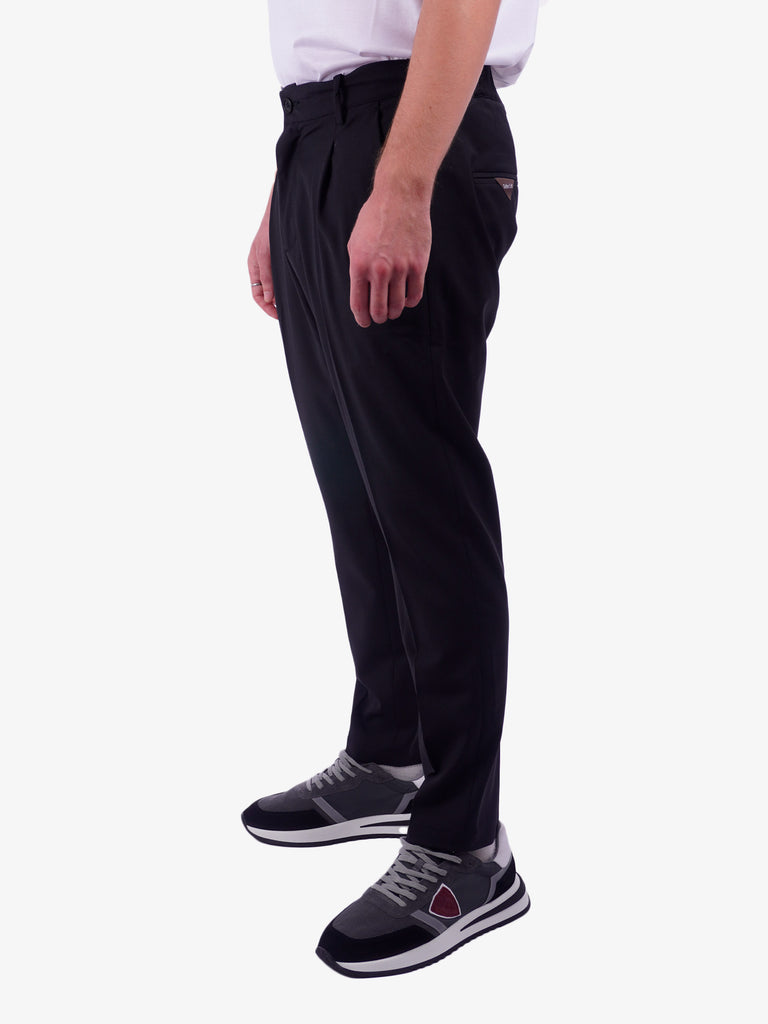 GOLDEN CRAFT Pantalone regolare in misto lana uomo nero