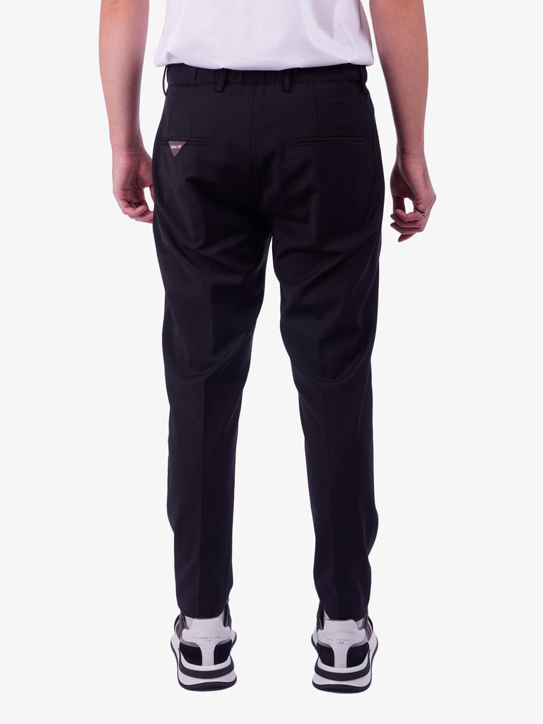 GOLDEN CRAFT Pantalone regolare in misto lana uomo nero