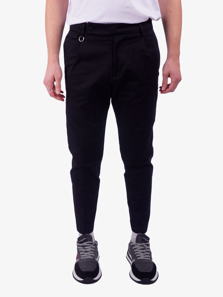 GOLDEN CRAFT Pantalone in cotone uomo nero